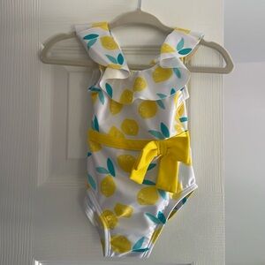 Baby girl lemon print swimsuit from Gerber - 3-6 mo